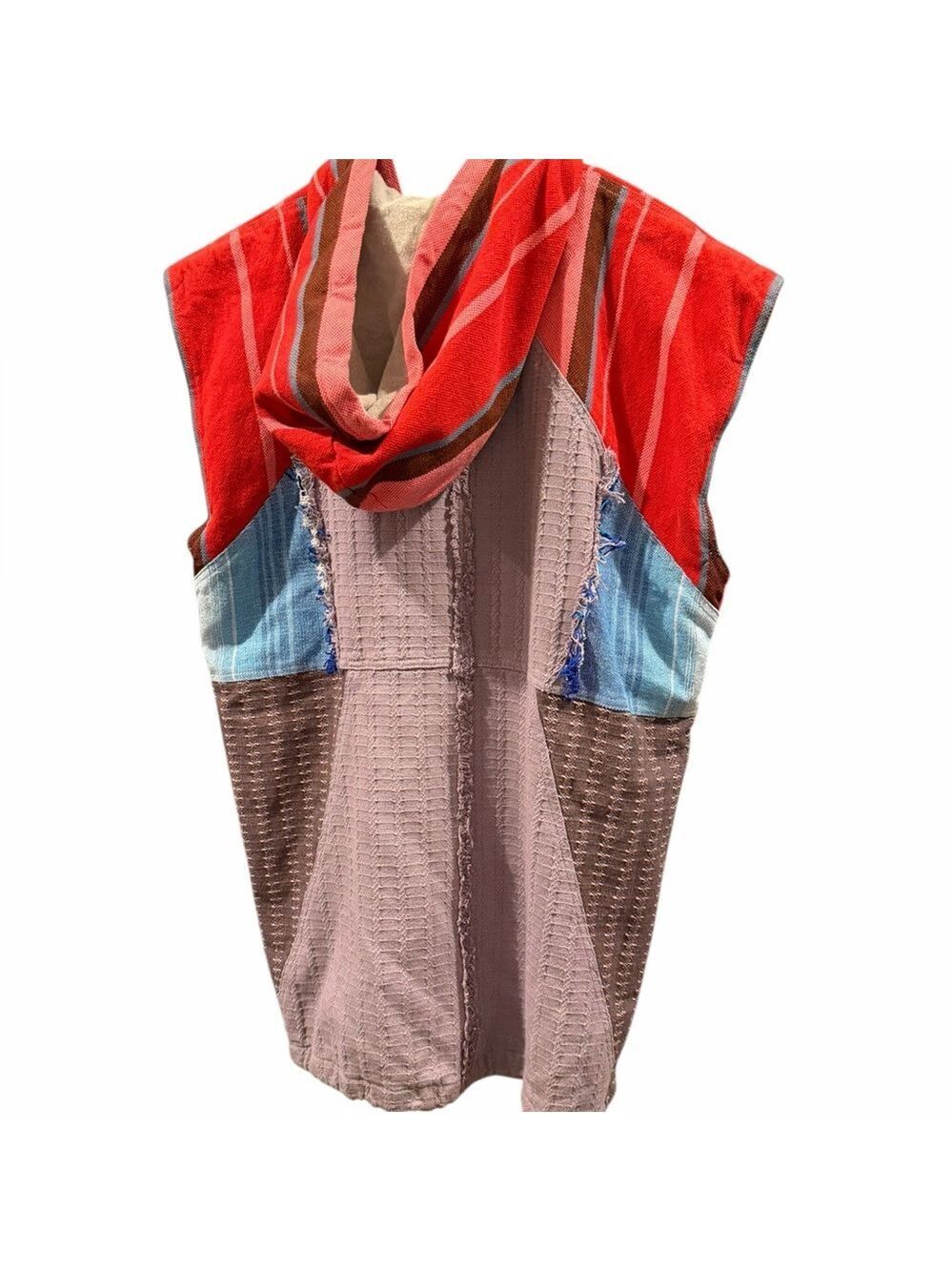Free People Movement Sun Bum Vest Patchwork Very Oversized Boho Chic Super Cute - Picture 6 of 8